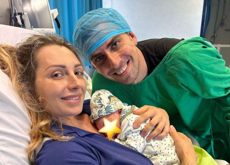 Massimo Colantoni e Denise Lo Giudice con figlio Edoardo